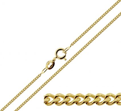 9ct Yellow Gold Plated 2.5mm Diamond Cut Curb Chain